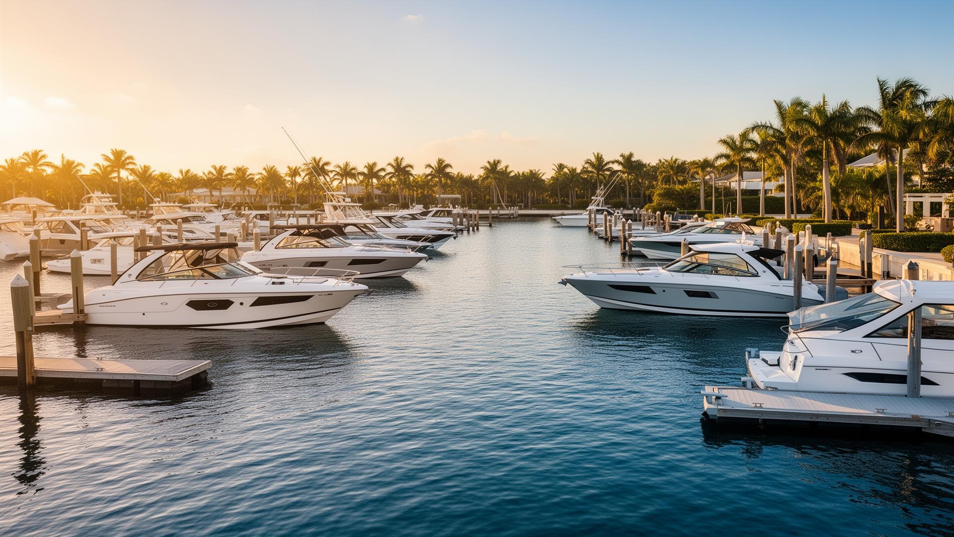 Marina with boats